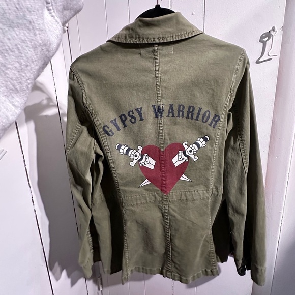 Gypsy Warrior Green Military Field Jacket - Picture 3 of 4